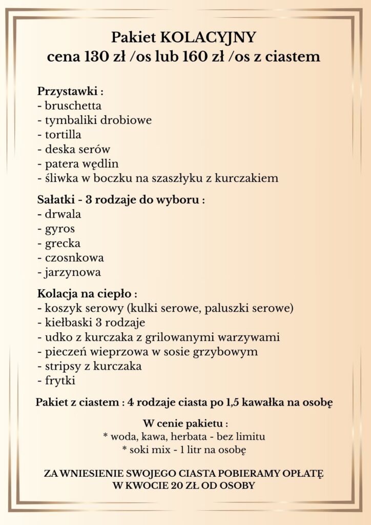 pakiet kolacyjny